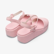 Camper Misia Platform Sandals Light Pink - Womens Singapore PLCXKU-020